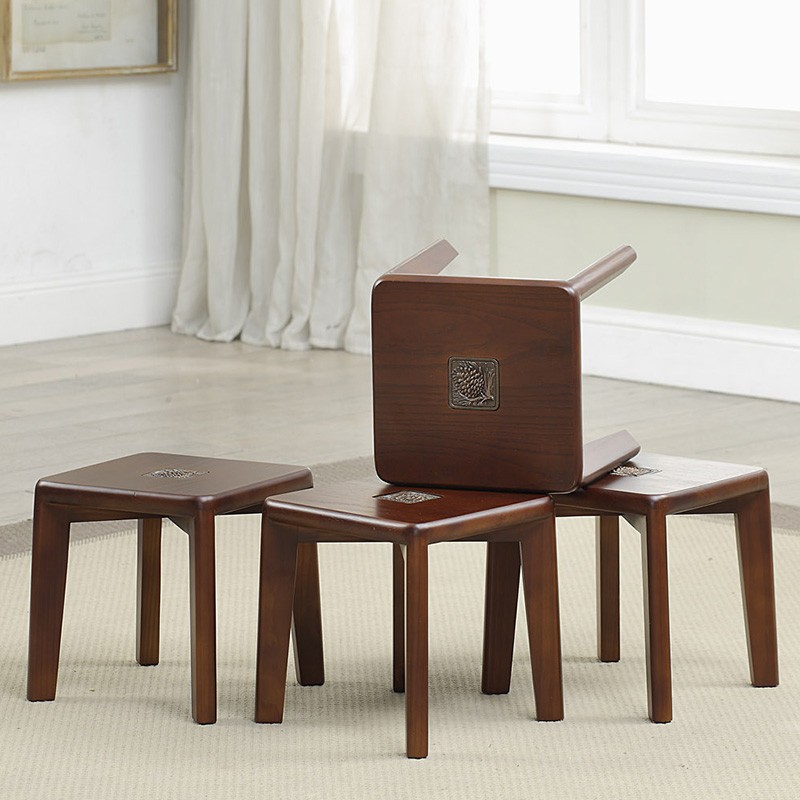 实木学习书桌椅子餐椅沙发凳子家用小板凳玄关换鞋凳方凳茶几矮凳