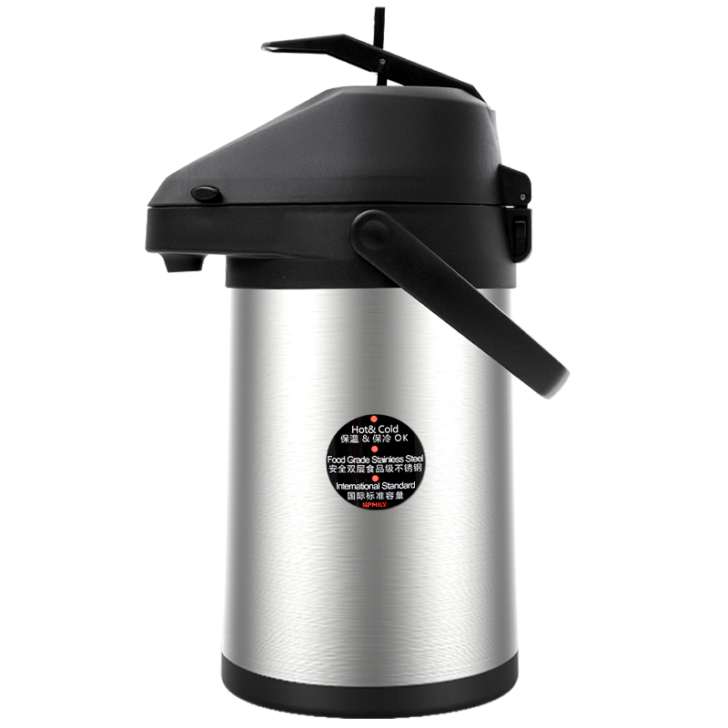 助家乐压杆式热水瓶家用不锈钢保温开水壶大容量2L3L4L5L暖瓶暖壶