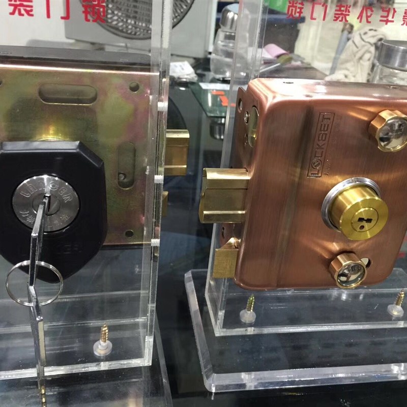 力城 不锈钢外装防盗大门锁乡村老式门锁玻璃木门防撬大门锁铜锁