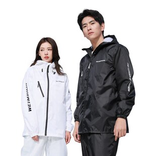 长款 男夏季 全身防暴雨外卖骑行分体女防晒服 套装 超薄透气雨衣雨裤