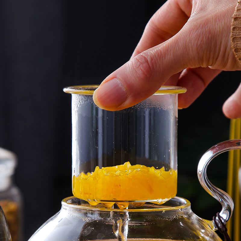 水果茶壶茶杯套装简约加热家用欧式陶瓷玻璃蜡烛英式下午花茶茶具