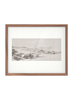 新中式黑胡桃木电表箱装饰画遮挡箱配电箱电闸盒餐厅客厅装饰画