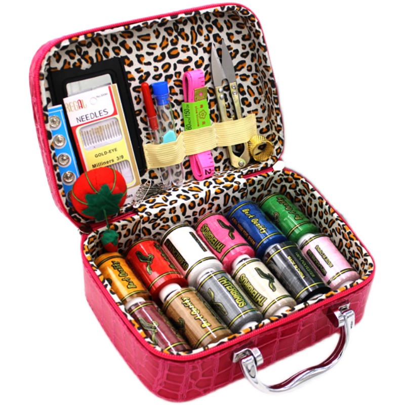 针线盒套装家用针线包便携缝纫针线结实收纳多功能缝补针线百宝箱