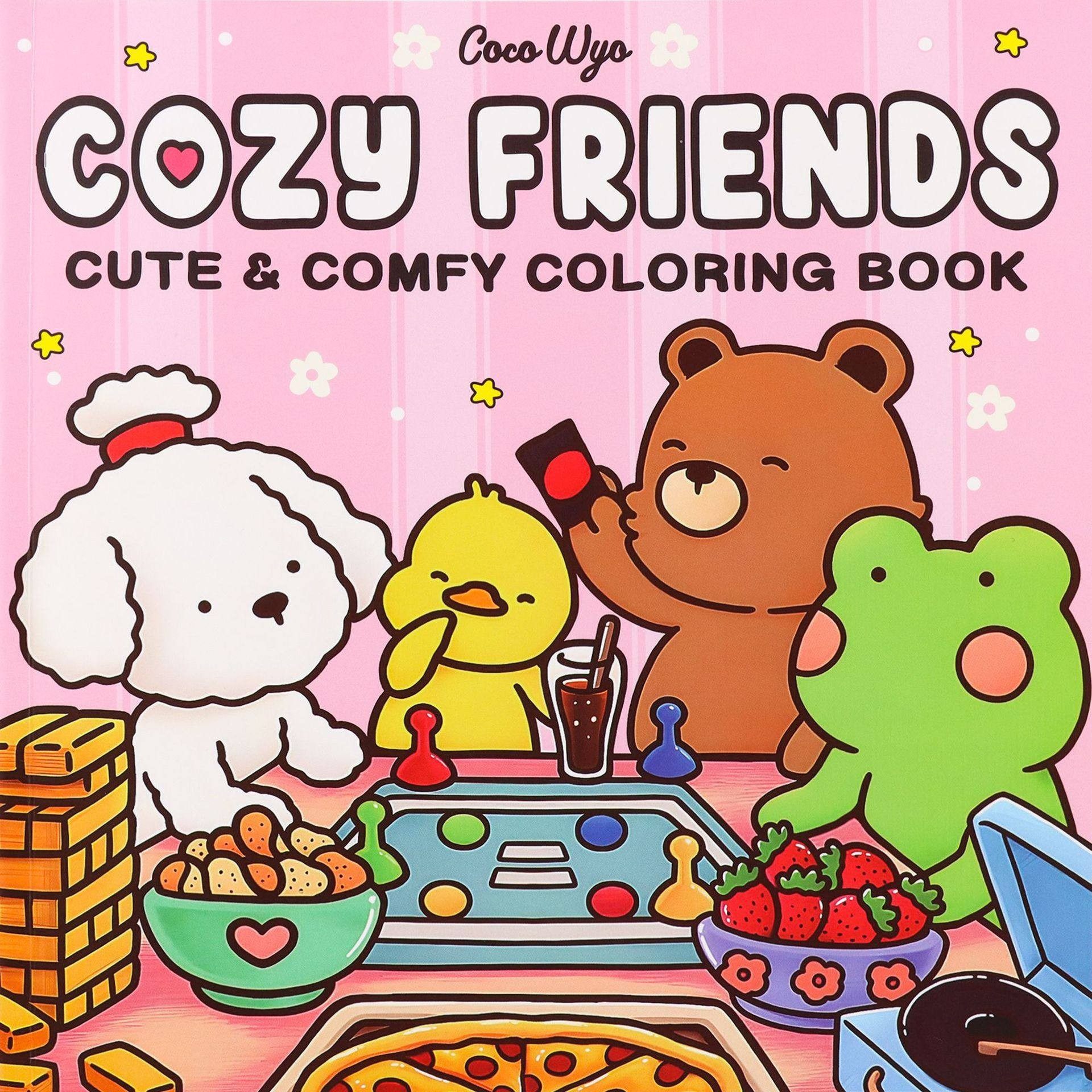 COZY FRIENDS【舒适的朋友】涂鸦涂色本着色书缓解焦虑涂色本绘画,文具电教/文化用品/商务用品,儿童填色本/涂鸦卷,淘宝优惠券,粉丝福利购,淘宝优惠卷