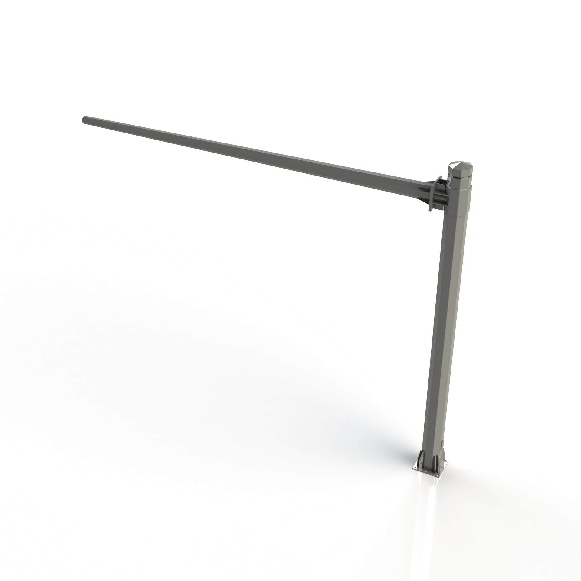 监控立杆Q235钢材户外支架杆灰色监控器材配件