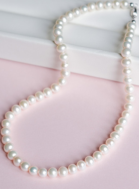 天然珍珠项链妈妈款高端大气