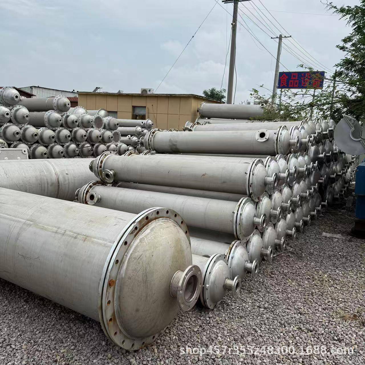 现货制作30平方工业冷凝器九成新真空冷凝器不锈钢列管冷凝器