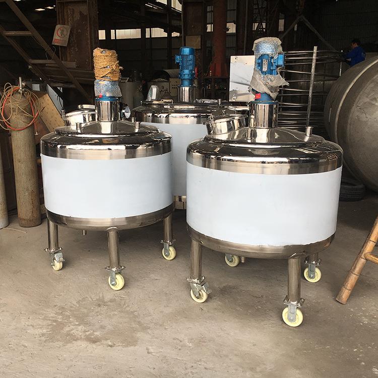 厂家直销电加热不锈钢搅拌罐配料桶立式混合液体乳化搅拌机供应