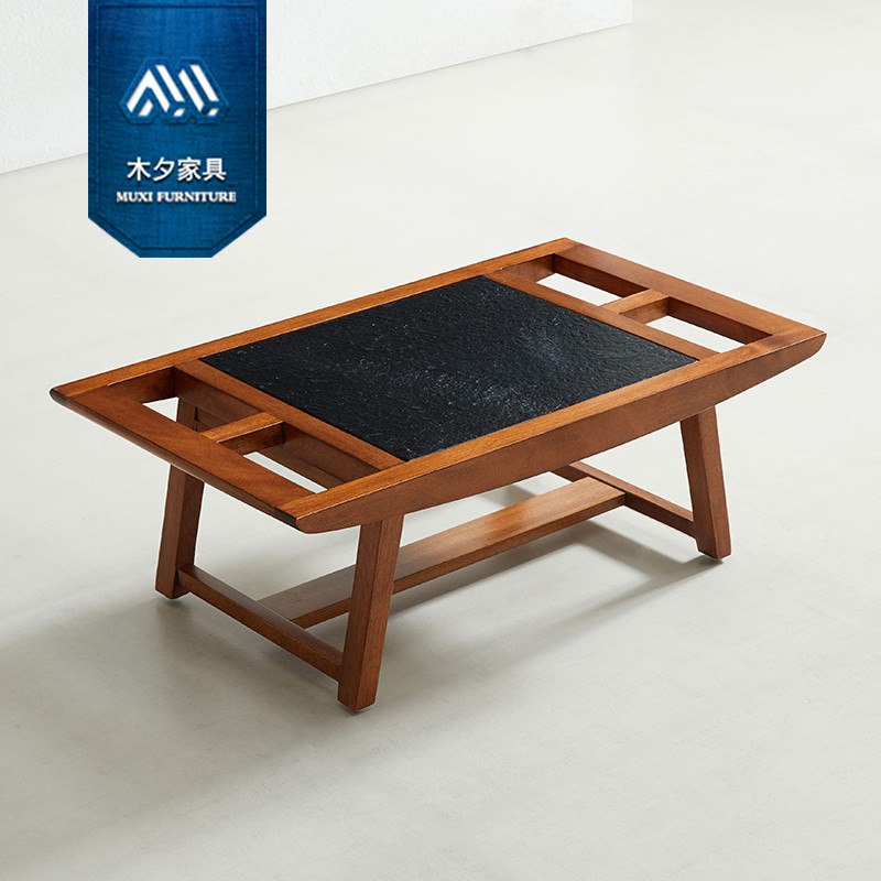 木夕槟榔色新中式东南亚风格家具胡桃色实木小饭桌茶盘几床上炕几