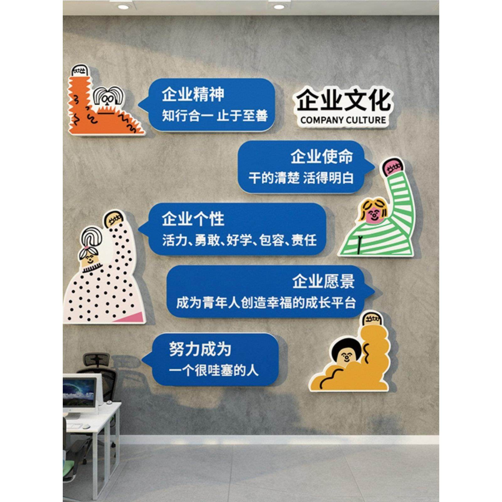 办公室氛围布置墙面装饰企业文化公司进门形象墙励志标语墙贴高级,家居饰品,文化墙贴,淘宝优惠券,粉丝福利购,淘宝优惠卷