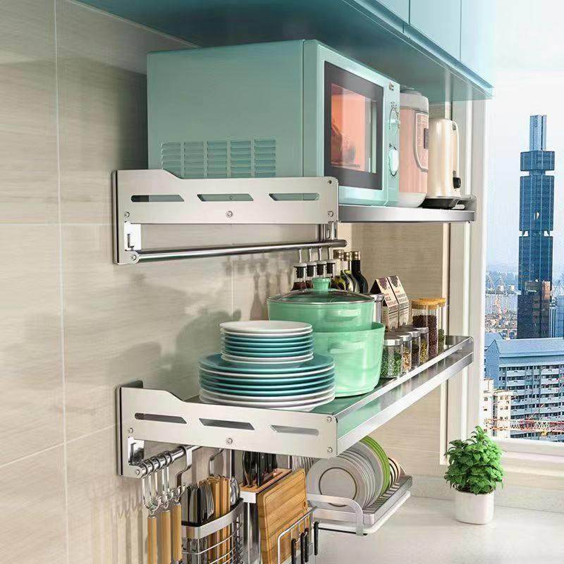 不锈钢厨房置物架长100/1110/120免打孔壁挂微波炉架宽25/30/35cm,厨房/烹饪用具,微波炉置物架,淘宝优惠券,粉丝福利购,淘宝优惠卷