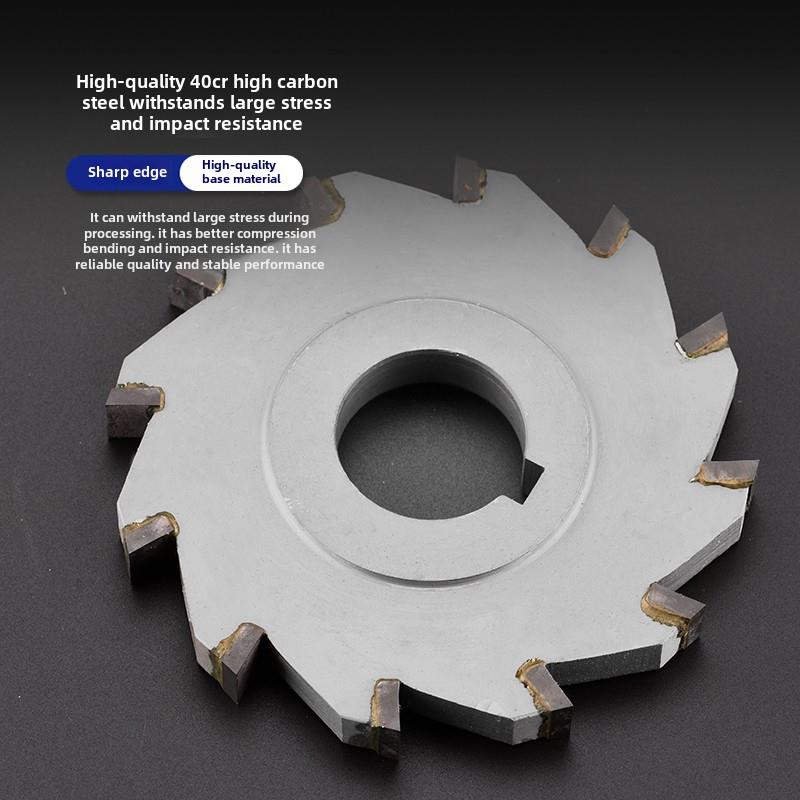 硬质合金三面铣刀直齿嵌齿盘钨钢铣刀63 80 100 125mm