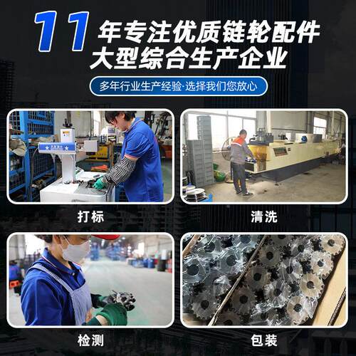 制链食品机械轮不锈钢链轮自动轮化设定备从动50B12链SS304链轮