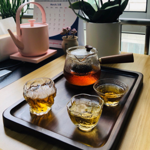 花纹侧把锤纹 玻璃茶壶耐高温加厚烧水壶蒸茶煮茶器家用煮茶泡日式