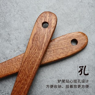 乌檀木锅铲耐高温家用厨房木铲子不粘锅专用无漆长柄炒菜木勺套装