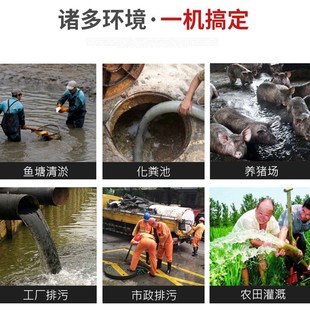 220V小型家用抽粪泥浆排污泵潜水泵化粪池抽水泵380V 污水泵切割式