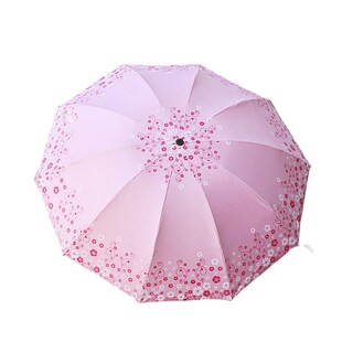 晴雨两用伞10骨加大单双人黑胶印花太阳伞防晒遮阳伞加厚折叠雨伞