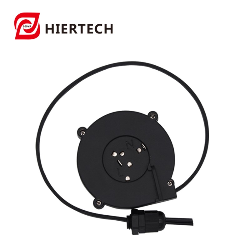 HIERTECH小型0.75米黑色自动伸缩收线电缆装置国标卷线器厂家直销