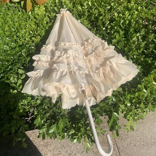 洛丽塔伞花嫁蕾丝雨伞女晴雨两用新娘伞长柄可爱家用遮阳防晒防水