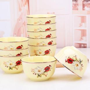 家用防烫吃饭10个微波炉专用碗饭碗加热陶瓷6只ins 加厚碗陶瓷欧式