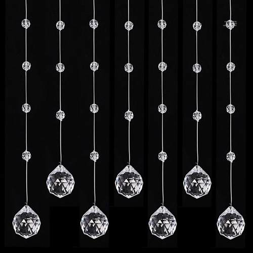 网红婚庆水晶菠萝珠帘珠串吊顶布置道具婚礼现场舞台装饰珠链门帘