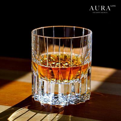 AURA'S高端手工无铅K9水晶杯江户切子星芒杯奢华日式威士忌