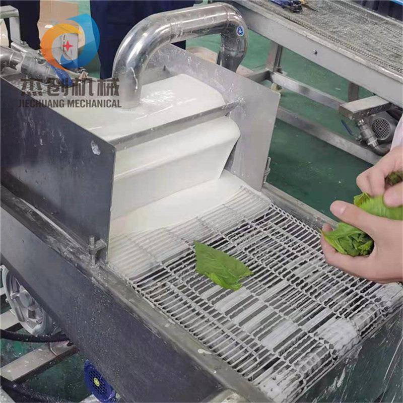 苏子叶上浆机 桑叶油炸机 翠叶裹浆油炸成套设备 源头厂家