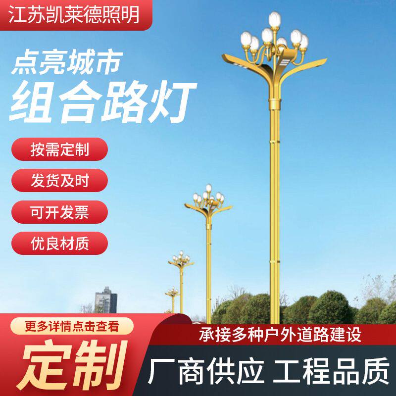 广场景观灯市政道路照明玉兰组合灯商业大道中华灯厂商供应