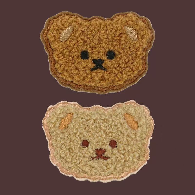 小熊刺绣贴自粘毛绒贴免缝贴布卡通修补布贴衣服书包补丁补洞自粘