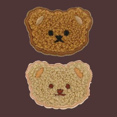 小熊刺绣贴自粘毛绒贴免缝贴布卡通修补布贴衣服书包补丁补洞自粘