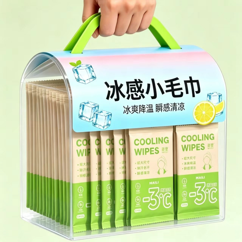 冰感小毛巾冷感清凉薄荷毛巾去汗提神降温冰巾吸汗军训擦汗神器