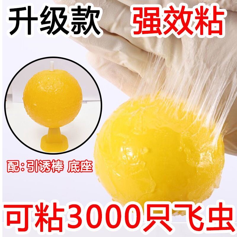 粘虫子粘飞虫球果蝇苍蝇超市粘虫球水果店家用无毒小飞虫诱捕器