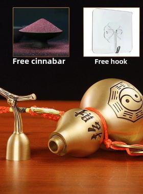 铜葫芦铜饰品八卦五帝钱挂件纯开敞开敞中空客厅卧室葫芦装饰