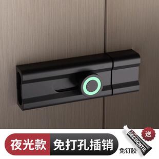 免打孔门锁卧室房间门插销锁扣门栓木门厕所门闩明装防盗门拴卡扣