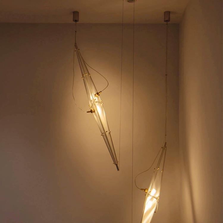 SINGCHAN陈星宇餐厅吊灯现代简约设计师工业风loft楼梯吧台玻璃灯