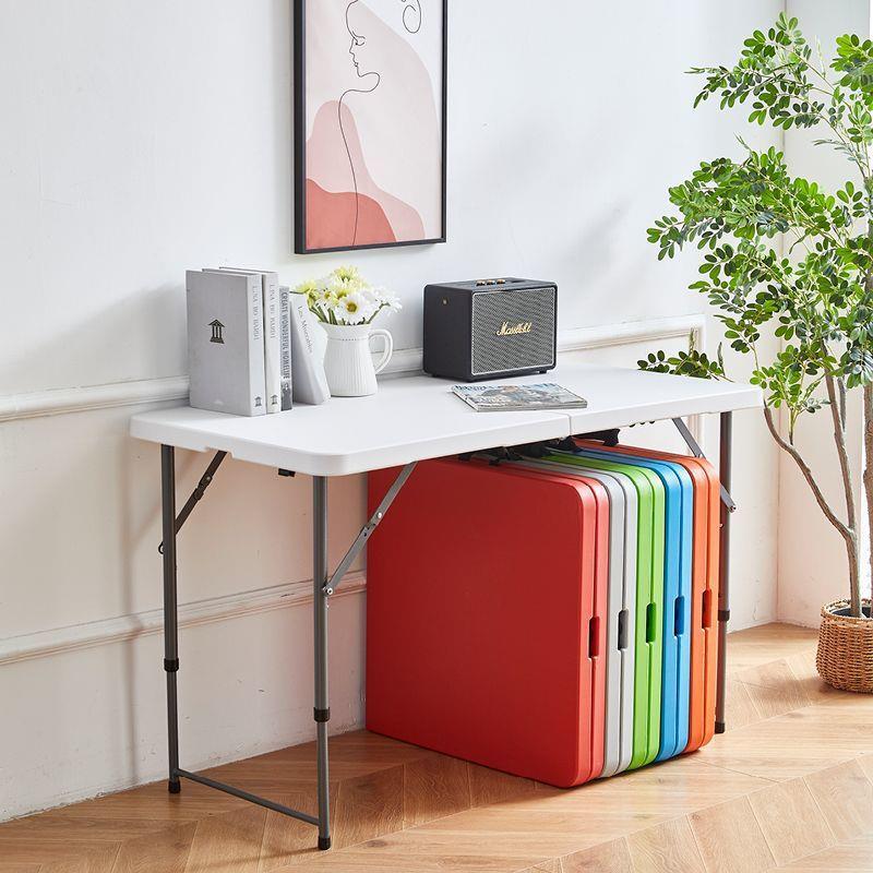 折叠桌子加高户外野餐简约塑料家用简易便携式学习桌现代收纳桌椅