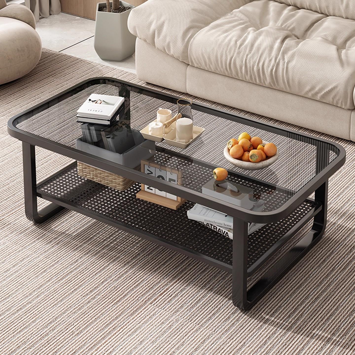 茶几客厅家用小户型2025新款奶油风玻璃茶几桌现代简约创意小桌子