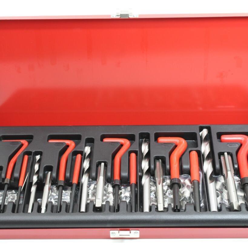 131件套中端汽车螺纹修理组套 螺纹修理工具丝锥板铁盒丝锥