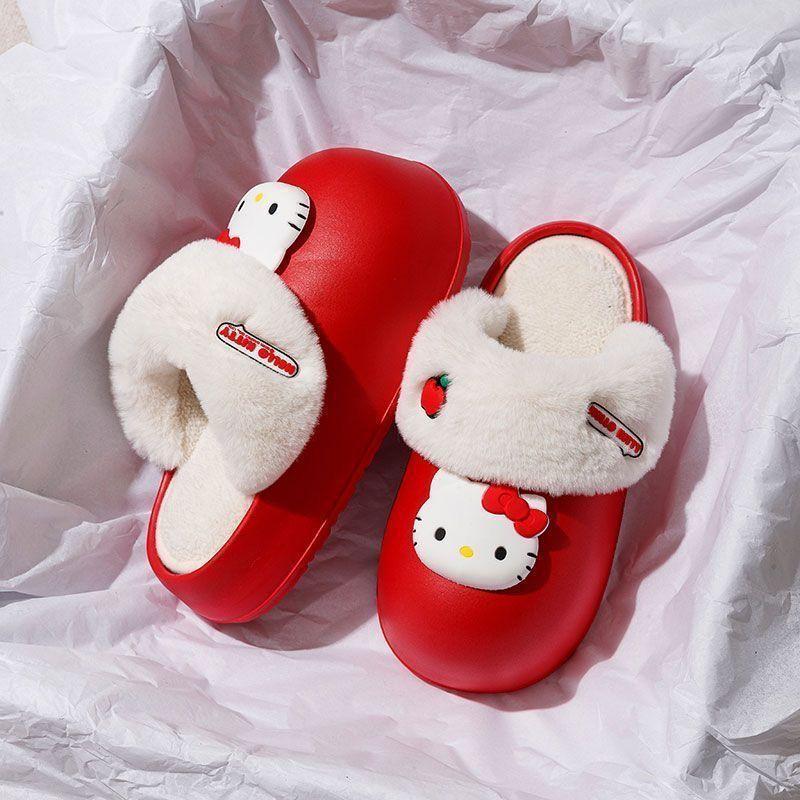可爱INS冬季拖鞋可拆卸卡通居家