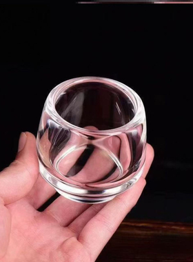 水晶扳指杯单杯高档水晶杯主人杯茶杯男士高端玻璃杯子茶具耐高温