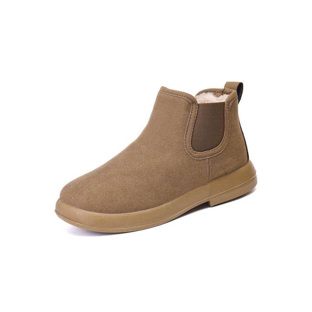 冬季老北京棉鞋女加绒保暖高帮妈妈鞋短靴加厚防滑马丁靴软底百搭