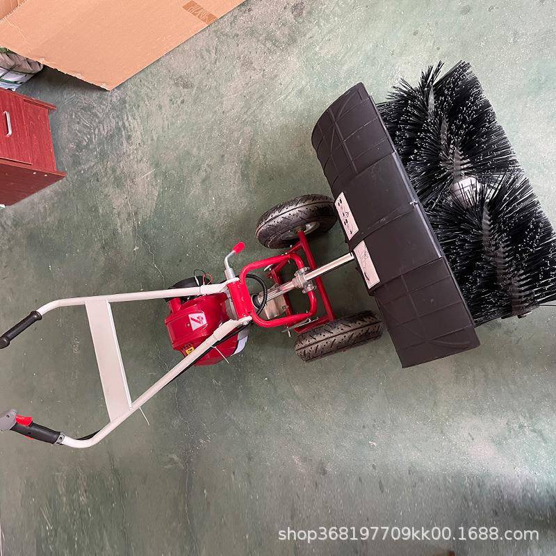 小型手推式汽油梳草机人造草坪多功能手推刷草机清扫机
