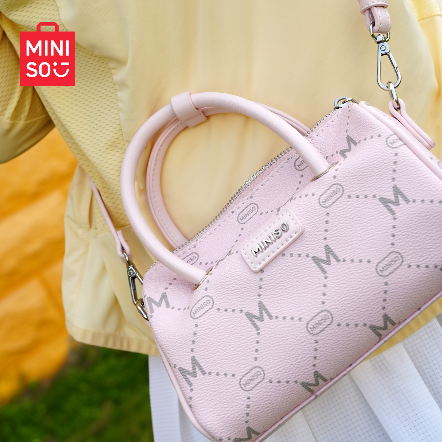 MINISO/名创优品波士顿包女手提斜跨迷你2025新款通勤腋下