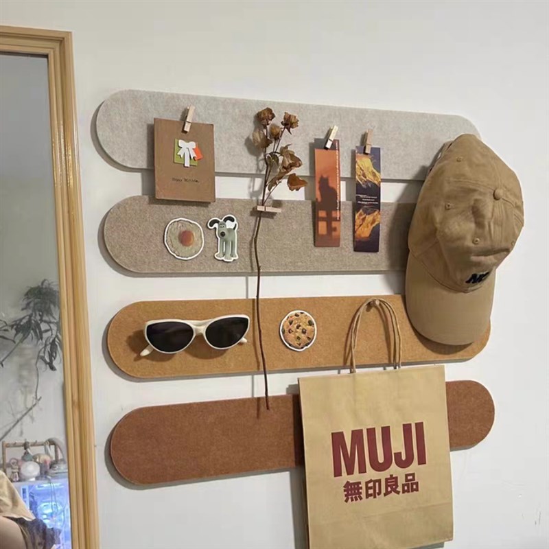 照片墙展示板学生宿舍照片收纳展示墙拍立得毛毡板毛毡墙贴留言板