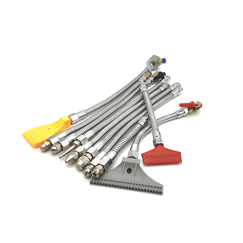 万向金属冷却管48孔吹风可调雾化扇形鸭嘴尖头直线水柱清洗喷嘴头