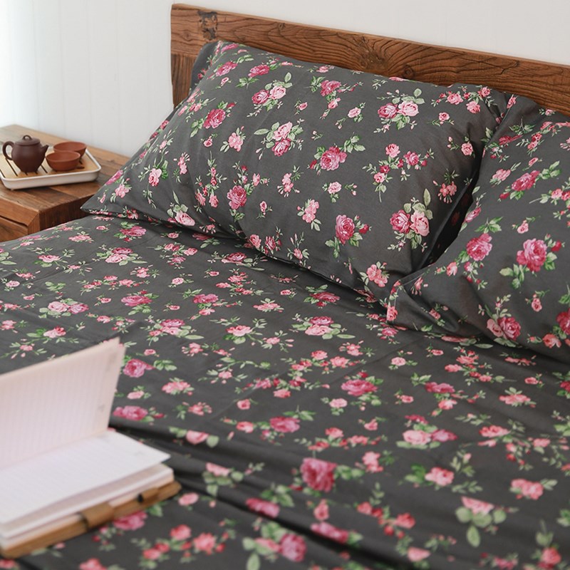 床单100%单件斜纹碎花全棉单双人学生宿舍田园风被套床笠被单