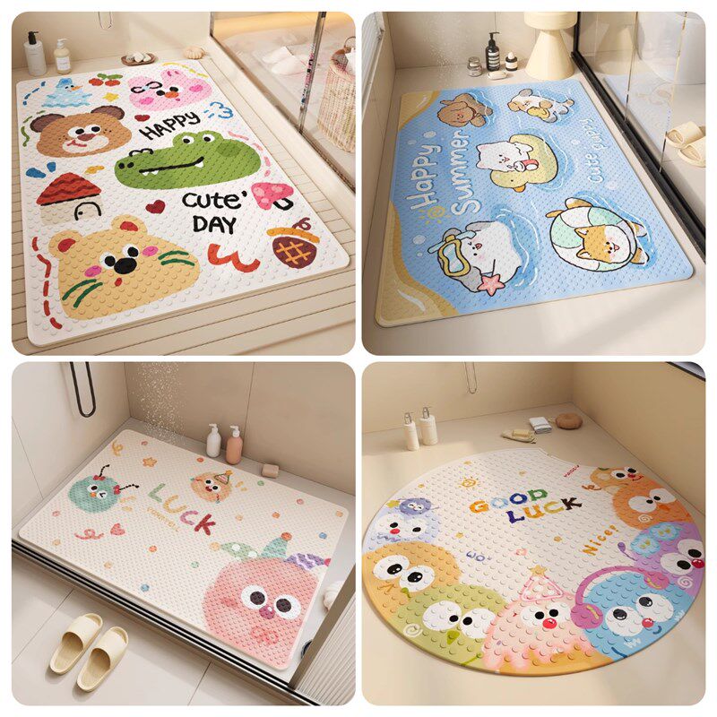 浴室防滑垫老人孕妇儿童洗澡专用防摔脚垫家用卫生间淋浴吸盘地垫