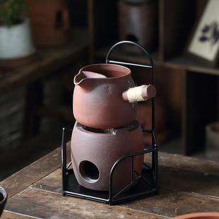 老岩泥煮茶器侧把陶壶复古功夫茶具泡茶壶罐罐茶煮茶壶围炉煮茶