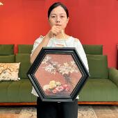 饰画玄关走廊A001欧式 中式 客厅挂画复古餐厅装 六角4040