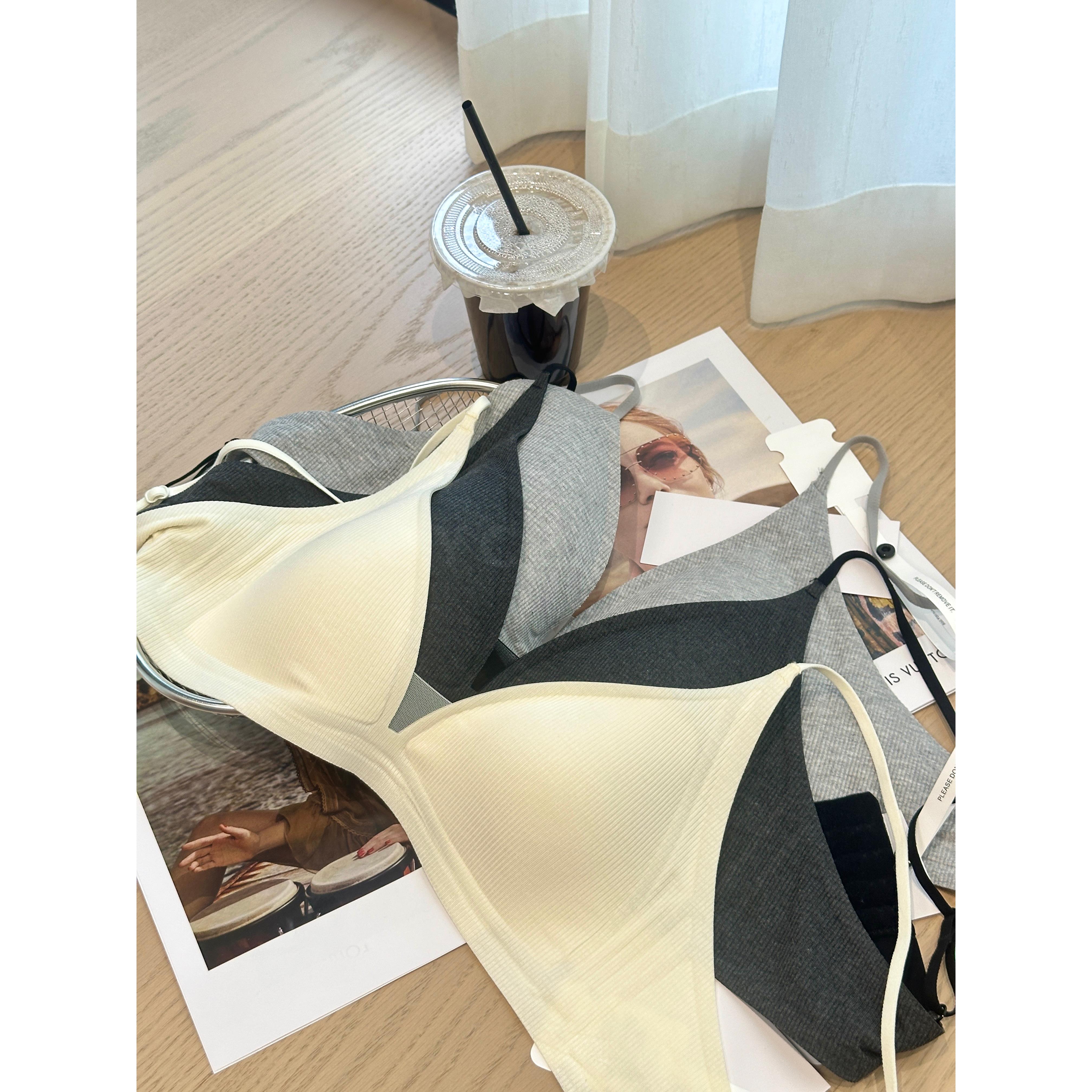 螺纹提拉内衣女小胸无钢圈软支撑薄款聚拢收副乳舒适睡眠文胸罩